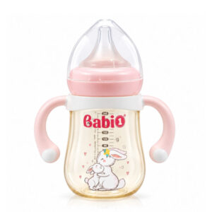 Bình sữa PPSU Babi1 cổ rộng 240ml có tay cầm an toàn cho bé