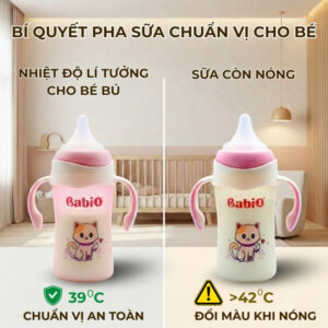 bình sữa Babi1 240ml báo nóng chuẩn vị giữ trọn dưỡng chất cho bé