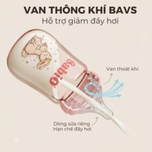 Van thông khí BAVS bình sữa Babi1 hạn chế đầy hơi