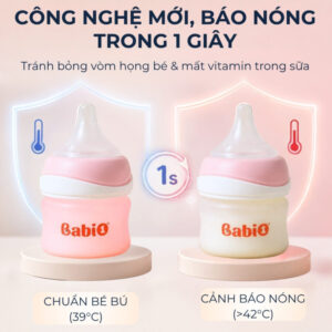 Bình sữa Babi1 60ml cảm biến nhiệt báo nóng thông minh