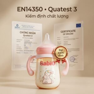 Chứng nhận Quatest 3 và tiêu chuẩn EN14350 bình sữa Babi1
